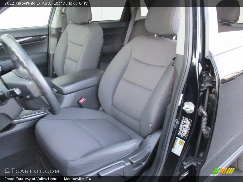 Ebony Black / Gray 2012 Kia Sorento LX AWD