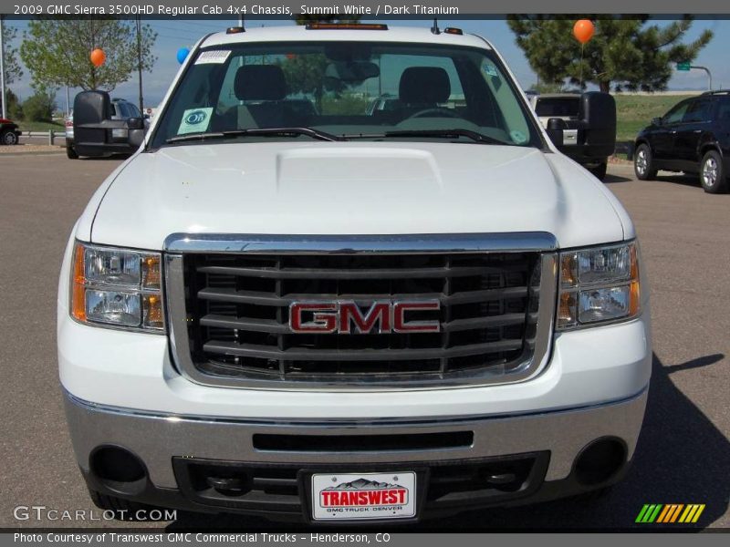 Summit White / Dark Titanium 2009 GMC Sierra 3500HD Regular Cab 4x4 Chassis