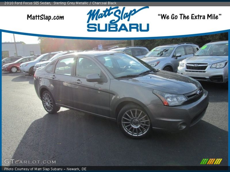 Sterling Grey Metallic / Charcoal Black 2010 Ford Focus SES Sedan