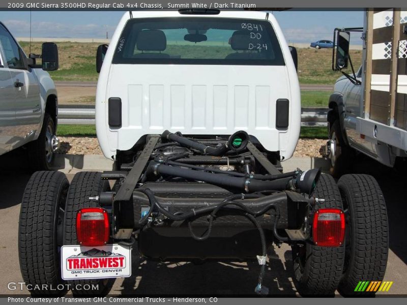 Summit White / Dark Titanium 2009 GMC Sierra 3500HD Regular Cab 4x4 Chassis
