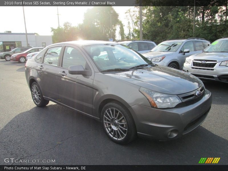 Sterling Grey Metallic / Charcoal Black 2010 Ford Focus SES Sedan