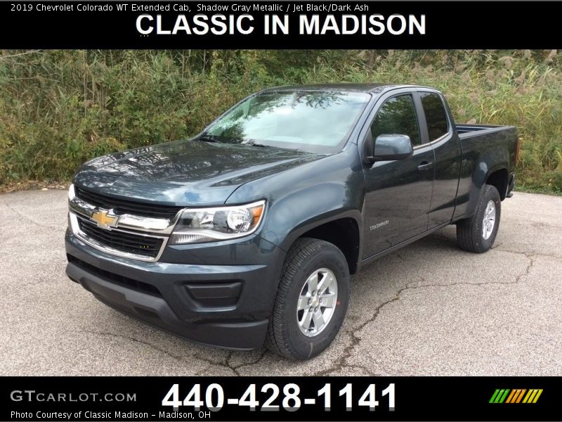Shadow Gray Metallic / Jet Black/Dark Ash 2019 Chevrolet Colorado WT Extended Cab