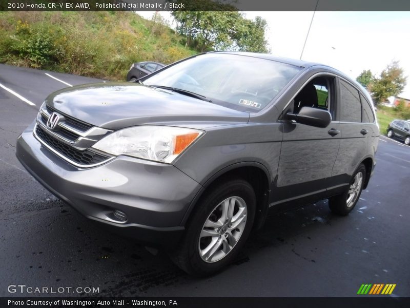 Polished Metal Metallic / Black 2010 Honda CR-V EX AWD