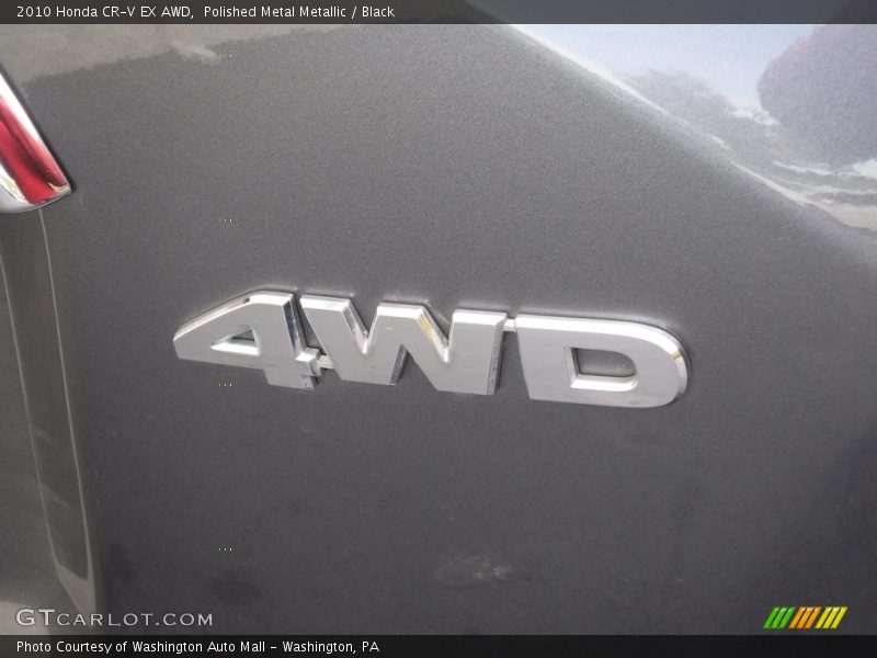 Polished Metal Metallic / Black 2010 Honda CR-V EX AWD