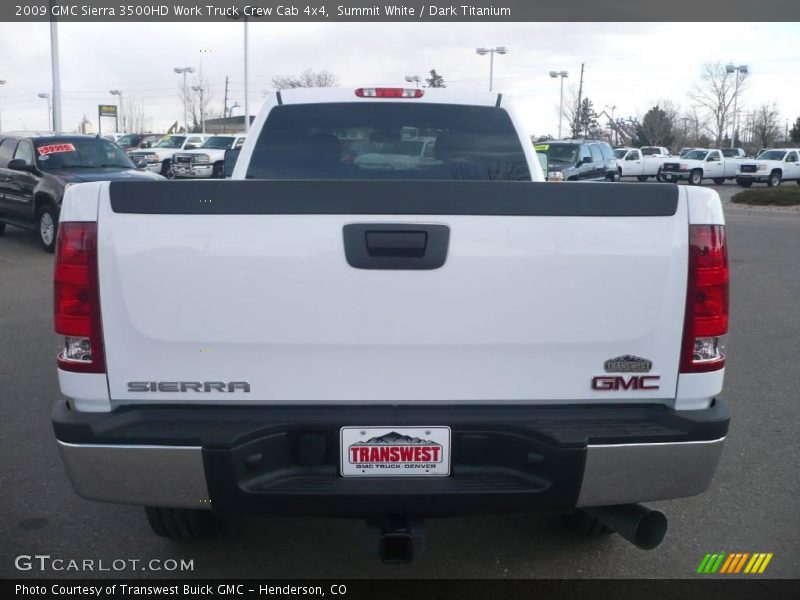 Summit White / Dark Titanium 2009 GMC Sierra 3500HD Work Truck Crew Cab 4x4