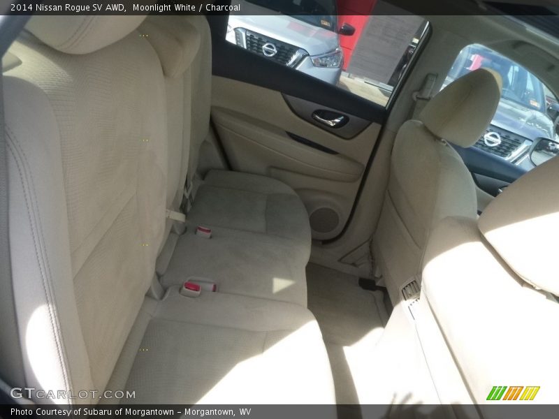 Moonlight White / Charcoal 2014 Nissan Rogue SV AWD