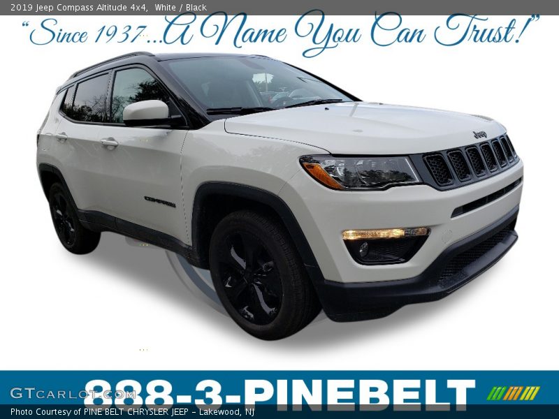 White / Black 2019 Jeep Compass Altitude 4x4