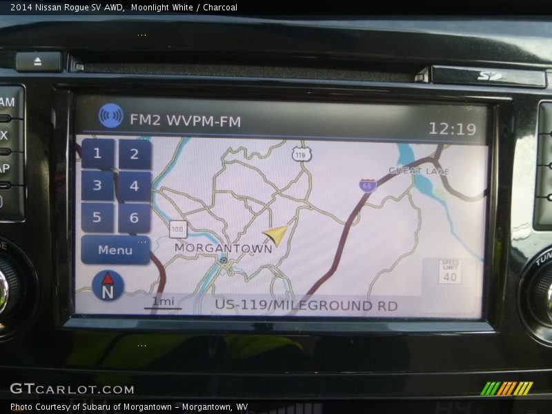 Moonlight White / Charcoal 2014 Nissan Rogue SV AWD