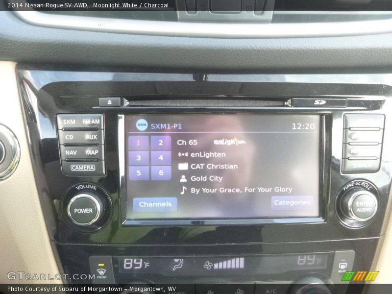 Moonlight White / Charcoal 2014 Nissan Rogue SV AWD