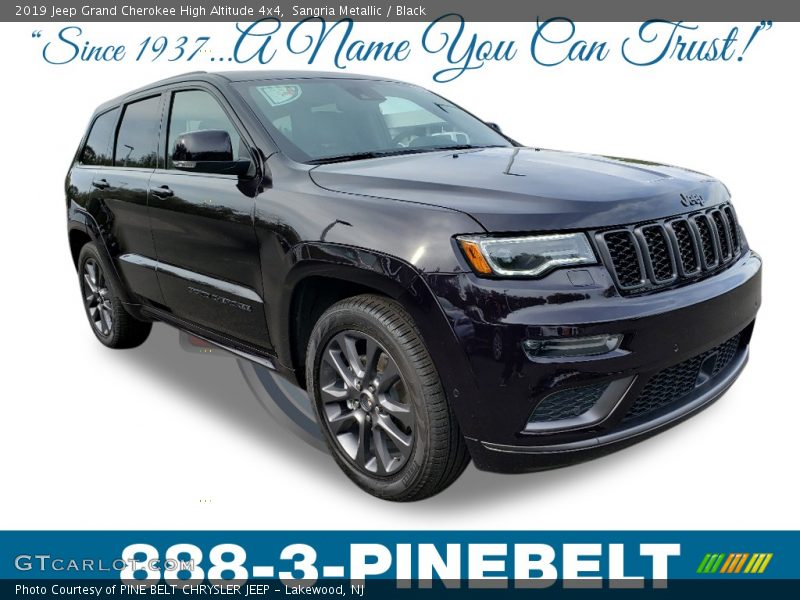 Sangria Metallic / Black 2019 Jeep Grand Cherokee High Altitude 4x4