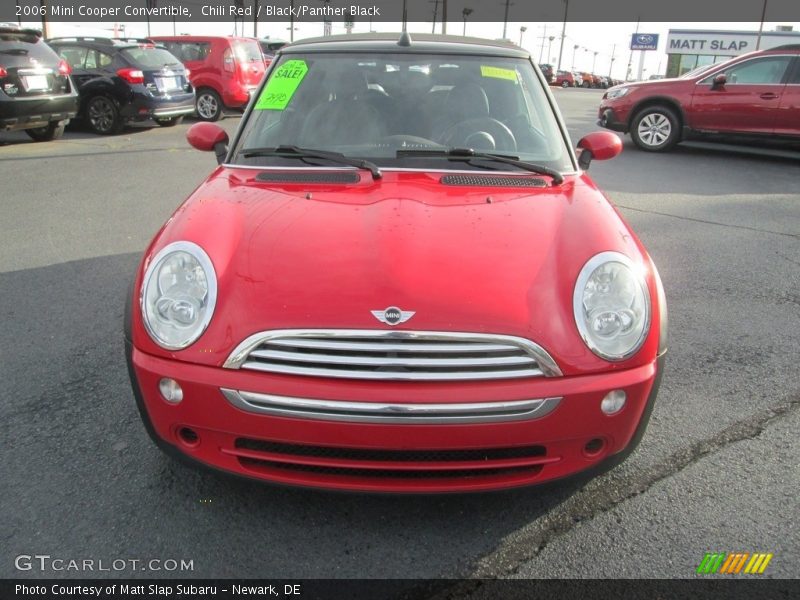 Chili Red / Black/Panther Black 2006 Mini Cooper Convertible