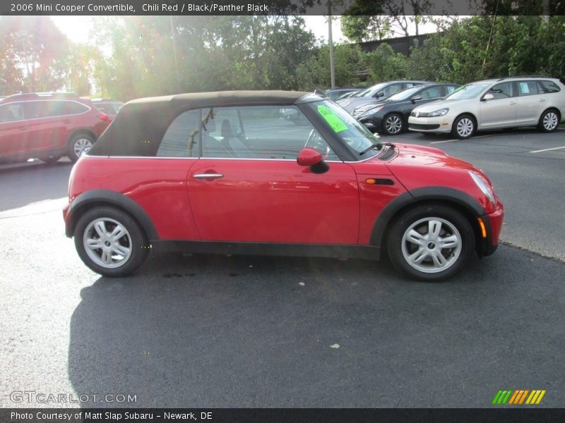 Chili Red / Black/Panther Black 2006 Mini Cooper Convertible