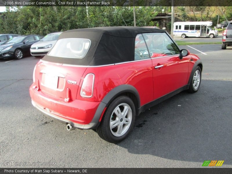 Chili Red / Black/Panther Black 2006 Mini Cooper Convertible