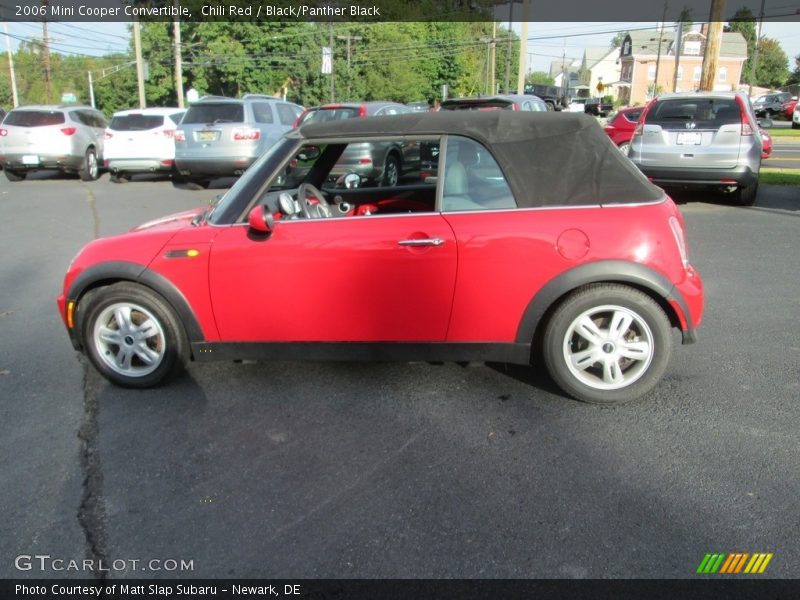Chili Red / Black/Panther Black 2006 Mini Cooper Convertible