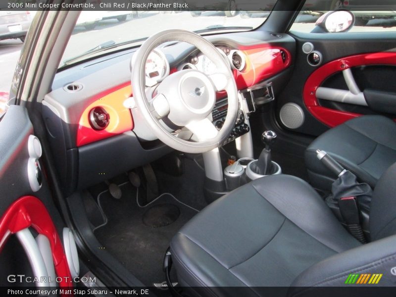 Chili Red / Black/Panther Black 2006 Mini Cooper Convertible