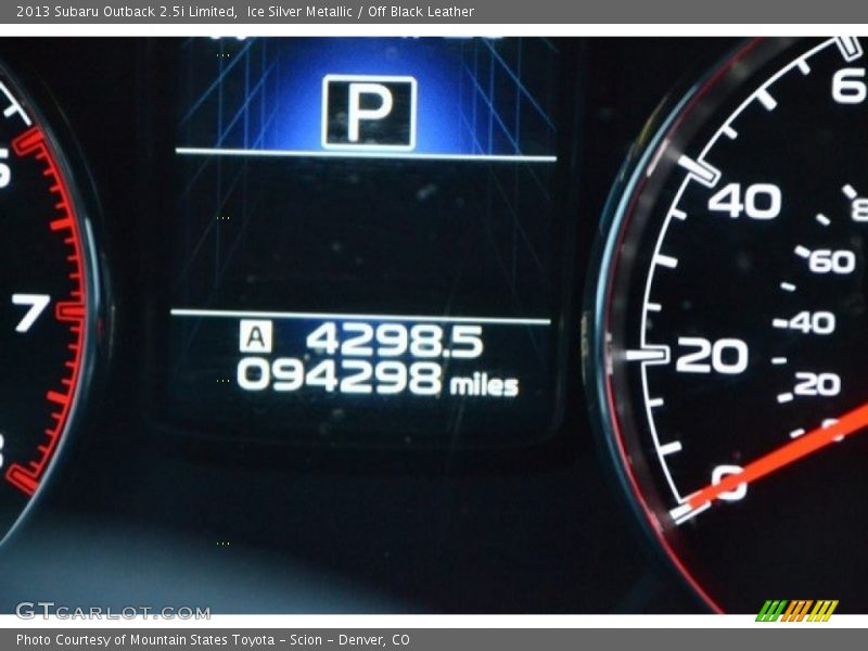 Ice Silver Metallic / Off Black Leather 2013 Subaru Outback 2.5i Limited
