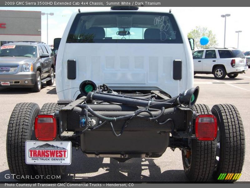 Summit White / Dark Titanium 2009 GMC Sierra 3500HD Extended Cab 4x4 Chassis