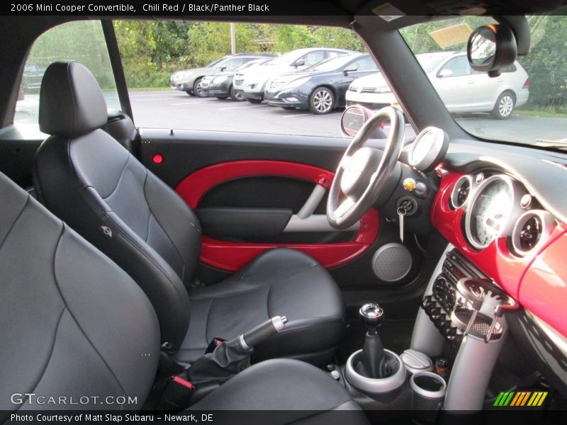 Chili Red / Black/Panther Black 2006 Mini Cooper Convertible