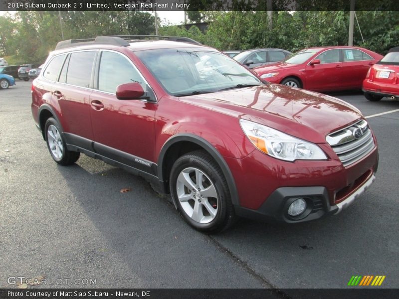 Venetian Red Pearl / Ivory 2014 Subaru Outback 2.5i Limited