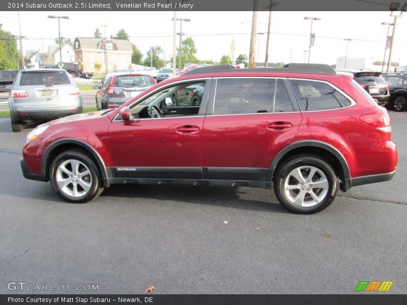 Venetian Red Pearl / Ivory 2014 Subaru Outback 2.5i Limited