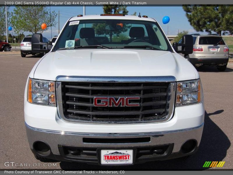 Summit White / Dark Titanium 2009 GMC Sierra 3500HD Regular Cab 4x4 Chassis