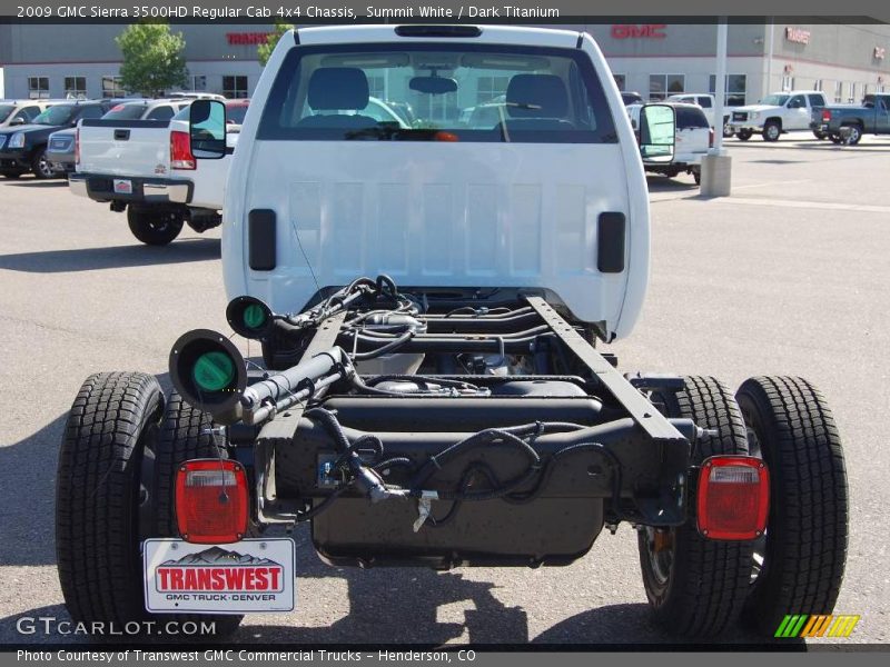 Summit White / Dark Titanium 2009 GMC Sierra 3500HD Regular Cab 4x4 Chassis