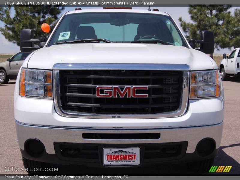 Summit White / Dark Titanium 2009 GMC Sierra 3500HD Extended Cab 4x4 Chassis