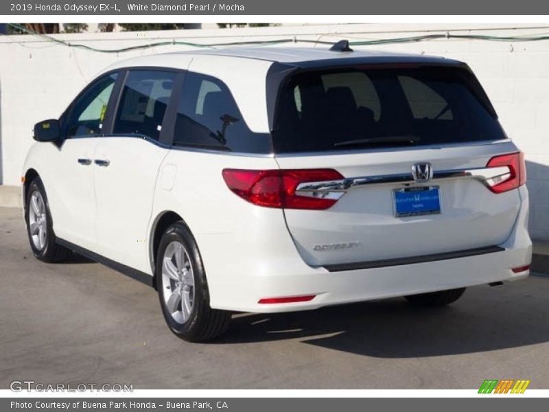 White Diamond Pearl / Mocha 2019 Honda Odyssey EX-L