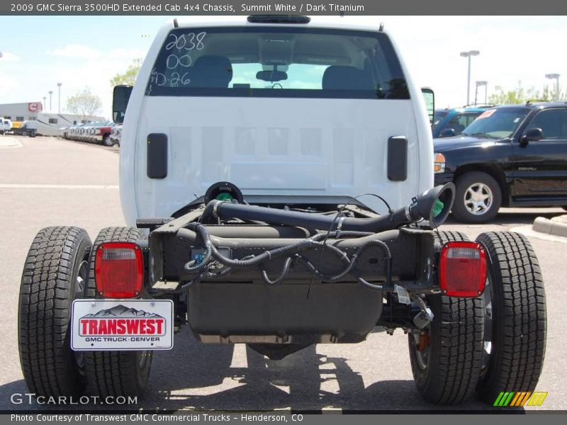 Summit White / Dark Titanium 2009 GMC Sierra 3500HD Extended Cab 4x4 Chassis