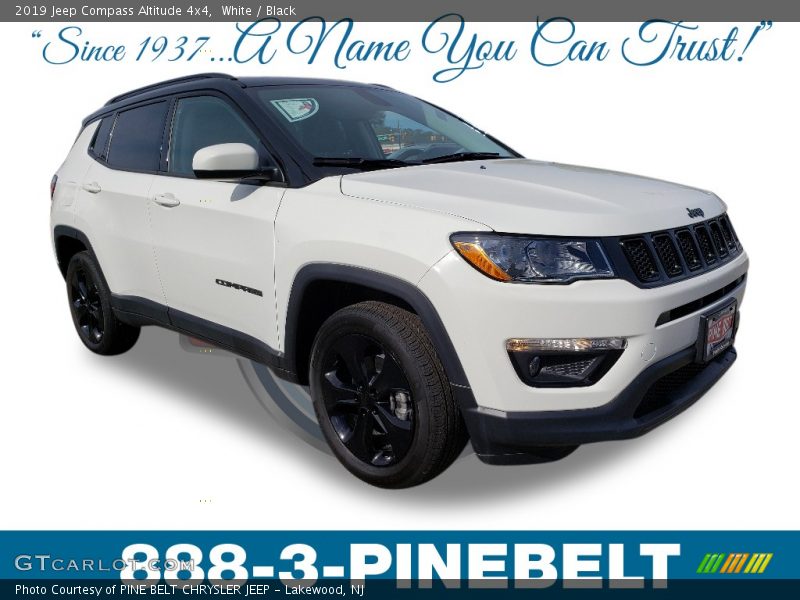 White / Black 2019 Jeep Compass Altitude 4x4