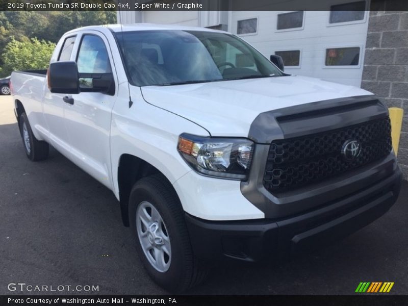 Super White / Graphite 2019 Toyota Tundra SR Double Cab 4x4
