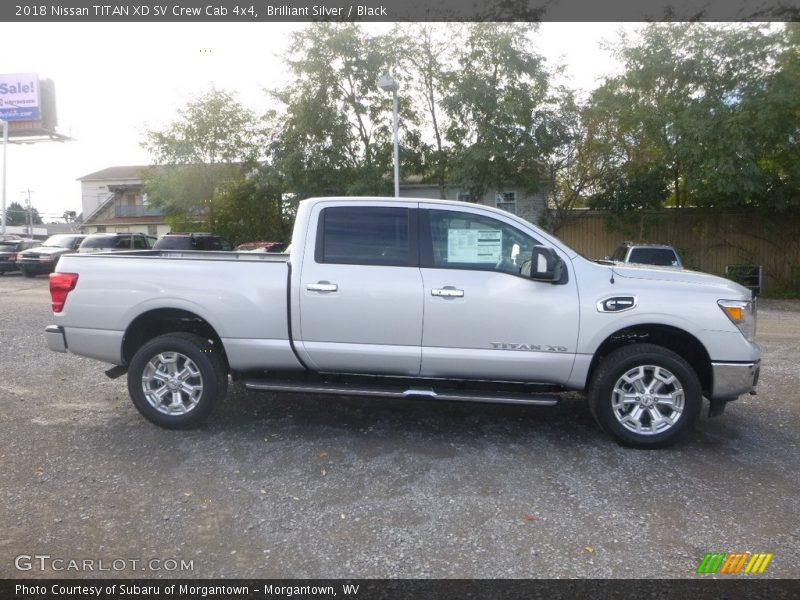 Brilliant Silver / Black 2018 Nissan TITAN XD SV Crew Cab 4x4