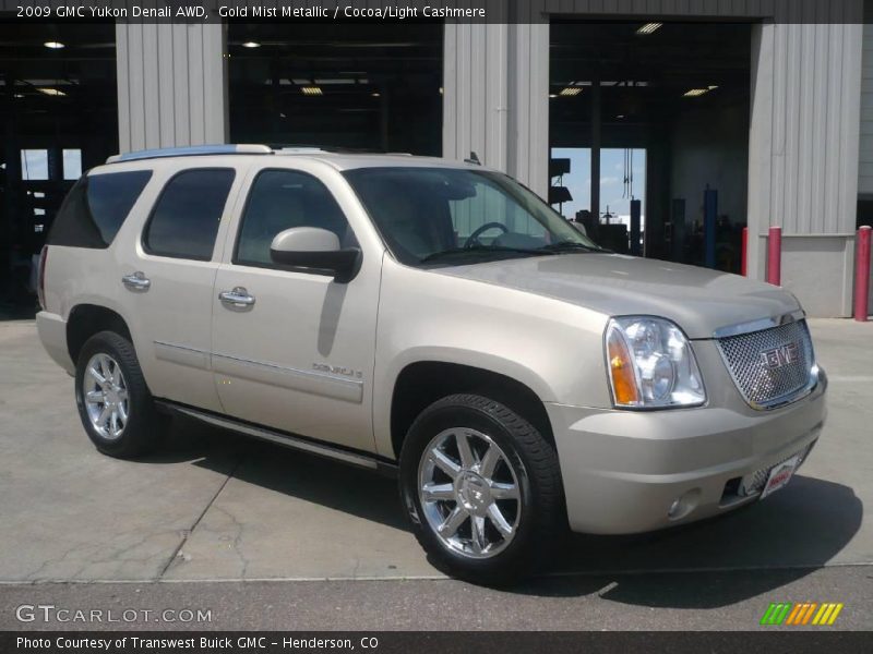 Gold Mist Metallic / Cocoa/Light Cashmere 2009 GMC Yukon Denali AWD
