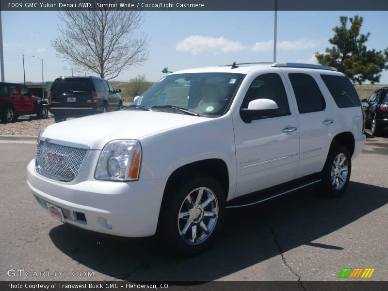 Summit White / Cocoa/Light Cashmere 2009 GMC Yukon Denali AWD