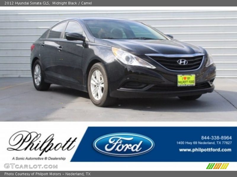 Midnight Black / Camel 2012 Hyundai Sonata GLS
