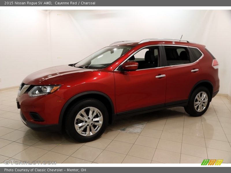 Cayenne Red / Charcoal 2015 Nissan Rogue SV AWD