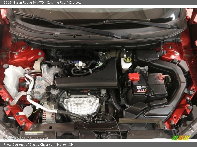 Cayenne Red / Charcoal 2015 Nissan Rogue SV AWD