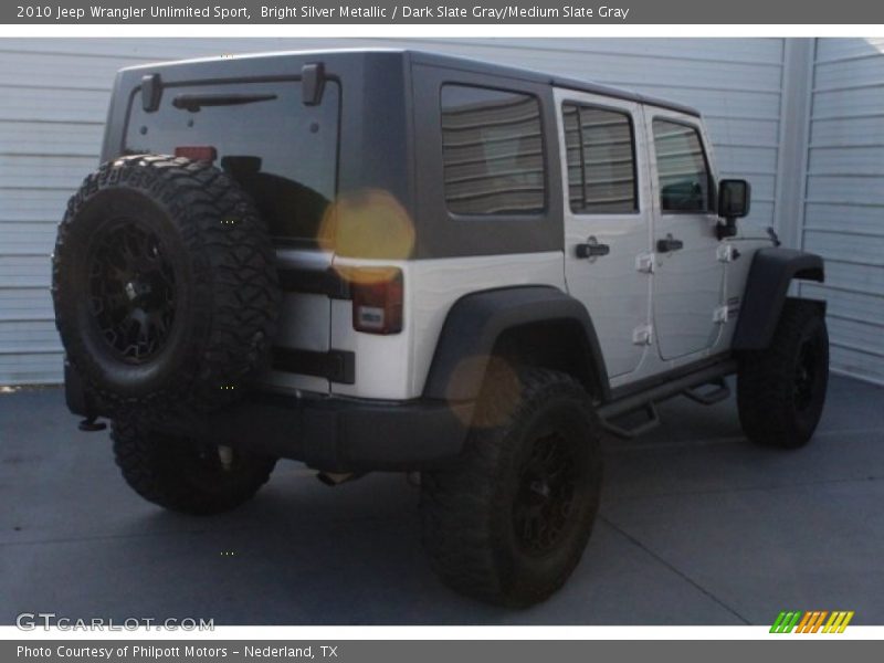 Bright Silver Metallic / Dark Slate Gray/Medium Slate Gray 2010 Jeep Wrangler Unlimited Sport