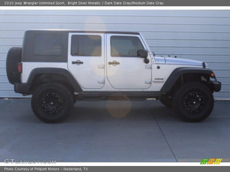 Bright Silver Metallic / Dark Slate Gray/Medium Slate Gray 2010 Jeep Wrangler Unlimited Sport
