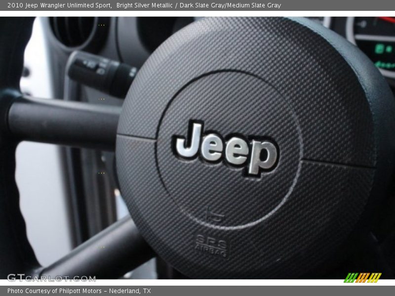 Bright Silver Metallic / Dark Slate Gray/Medium Slate Gray 2010 Jeep Wrangler Unlimited Sport