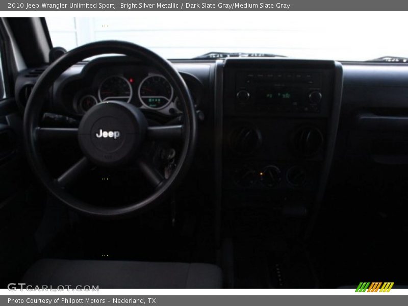 Bright Silver Metallic / Dark Slate Gray/Medium Slate Gray 2010 Jeep Wrangler Unlimited Sport