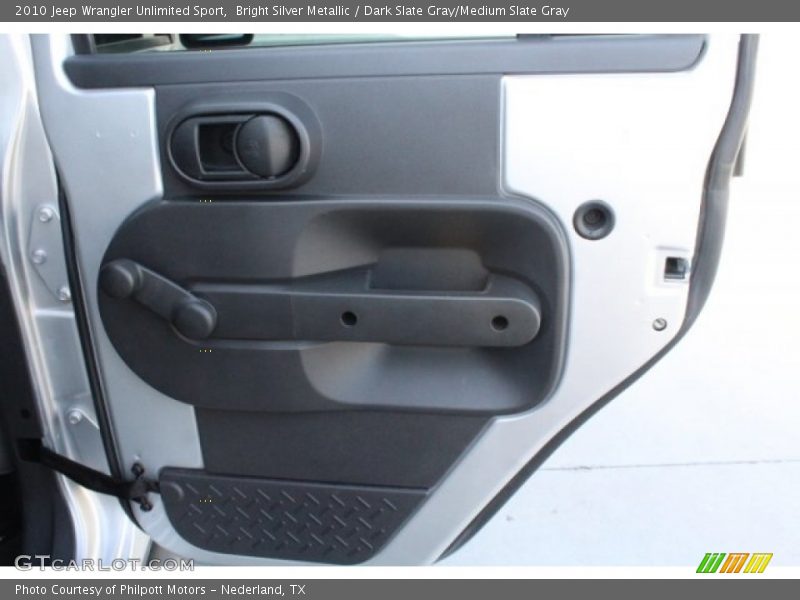 Bright Silver Metallic / Dark Slate Gray/Medium Slate Gray 2010 Jeep Wrangler Unlimited Sport