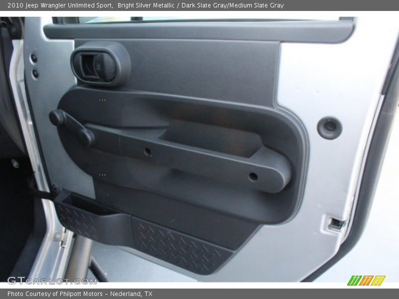 Bright Silver Metallic / Dark Slate Gray/Medium Slate Gray 2010 Jeep Wrangler Unlimited Sport