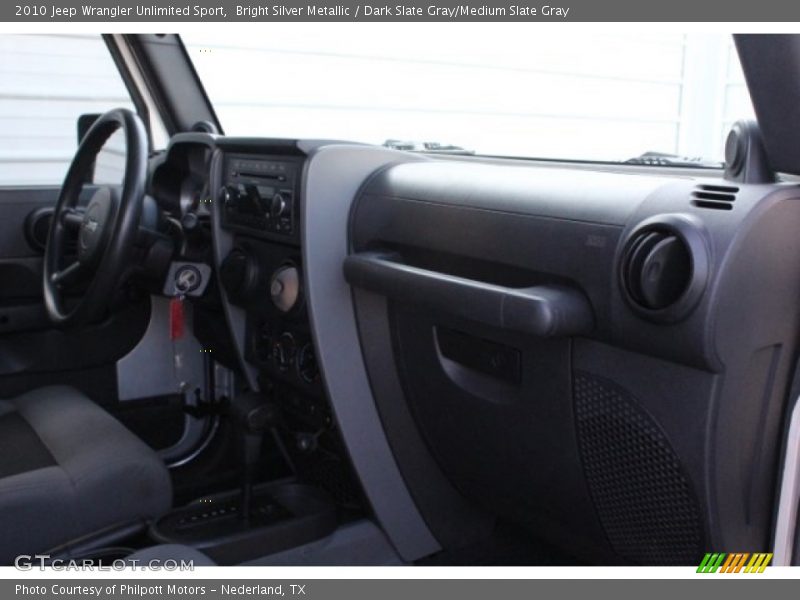 Bright Silver Metallic / Dark Slate Gray/Medium Slate Gray 2010 Jeep Wrangler Unlimited Sport