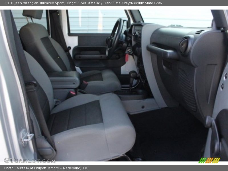 Bright Silver Metallic / Dark Slate Gray/Medium Slate Gray 2010 Jeep Wrangler Unlimited Sport