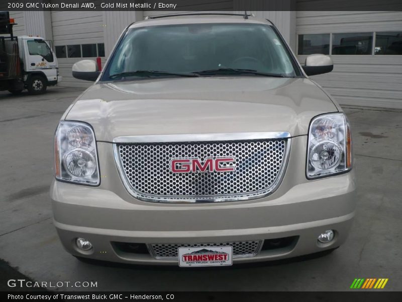 Gold Mist Metallic / Ebony 2009 GMC Yukon Denali AWD