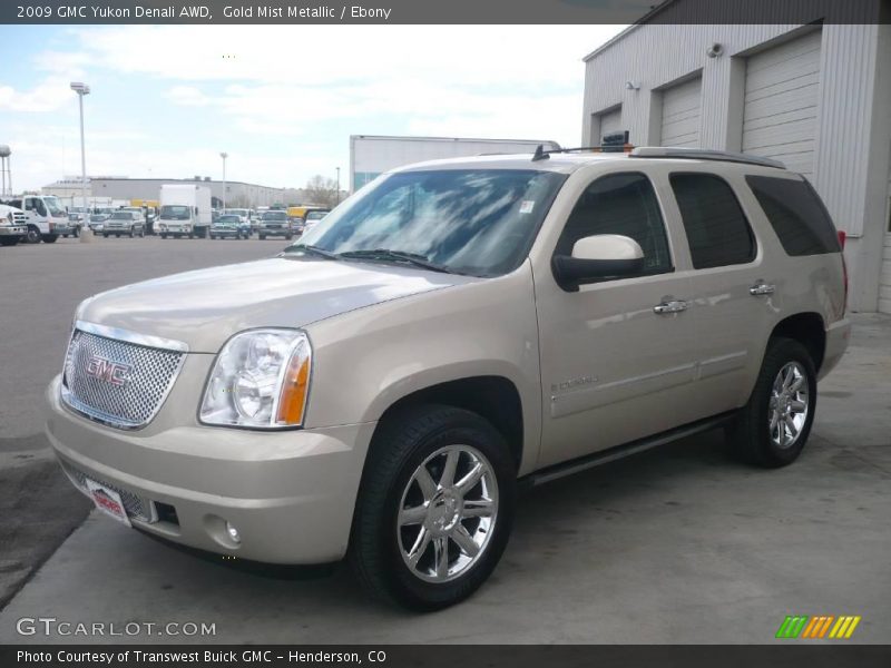 Gold Mist Metallic / Ebony 2009 GMC Yukon Denali AWD