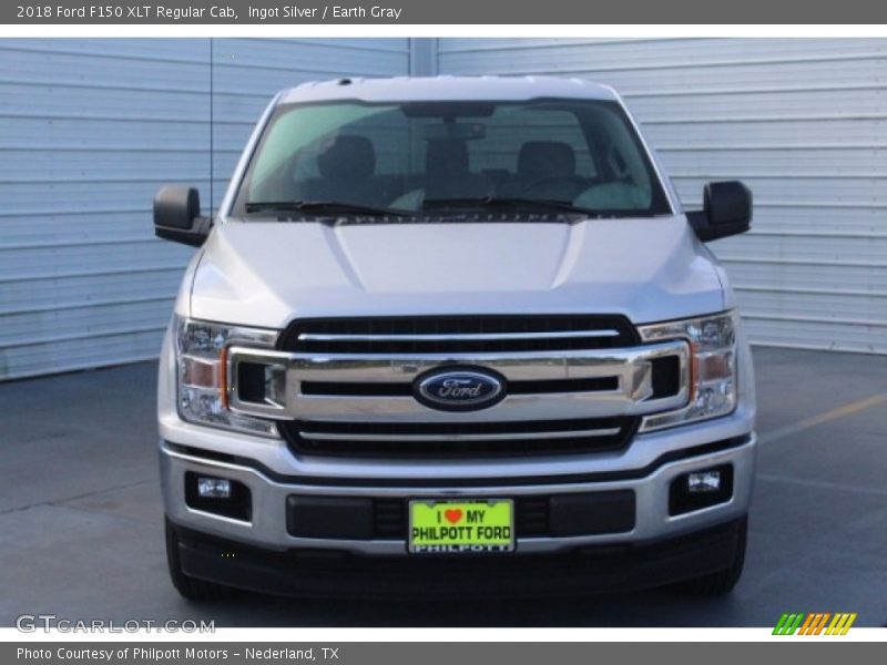 Ingot Silver / Earth Gray 2018 Ford F150 XLT Regular Cab