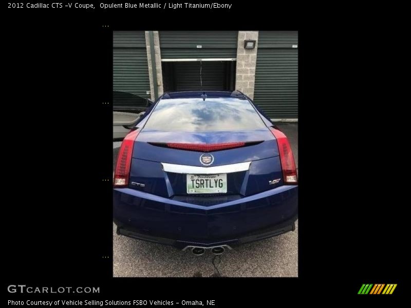 Opulent Blue Metallic / Light Titanium/Ebony 2012 Cadillac CTS -V Coupe