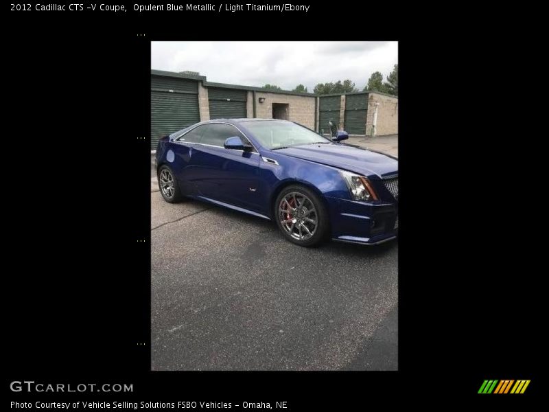 Opulent Blue Metallic / Light Titanium/Ebony 2012 Cadillac CTS -V Coupe